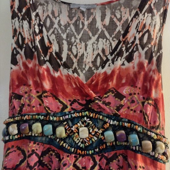 NY Collection Beaded Maxi Dress - Picture 1 of 7